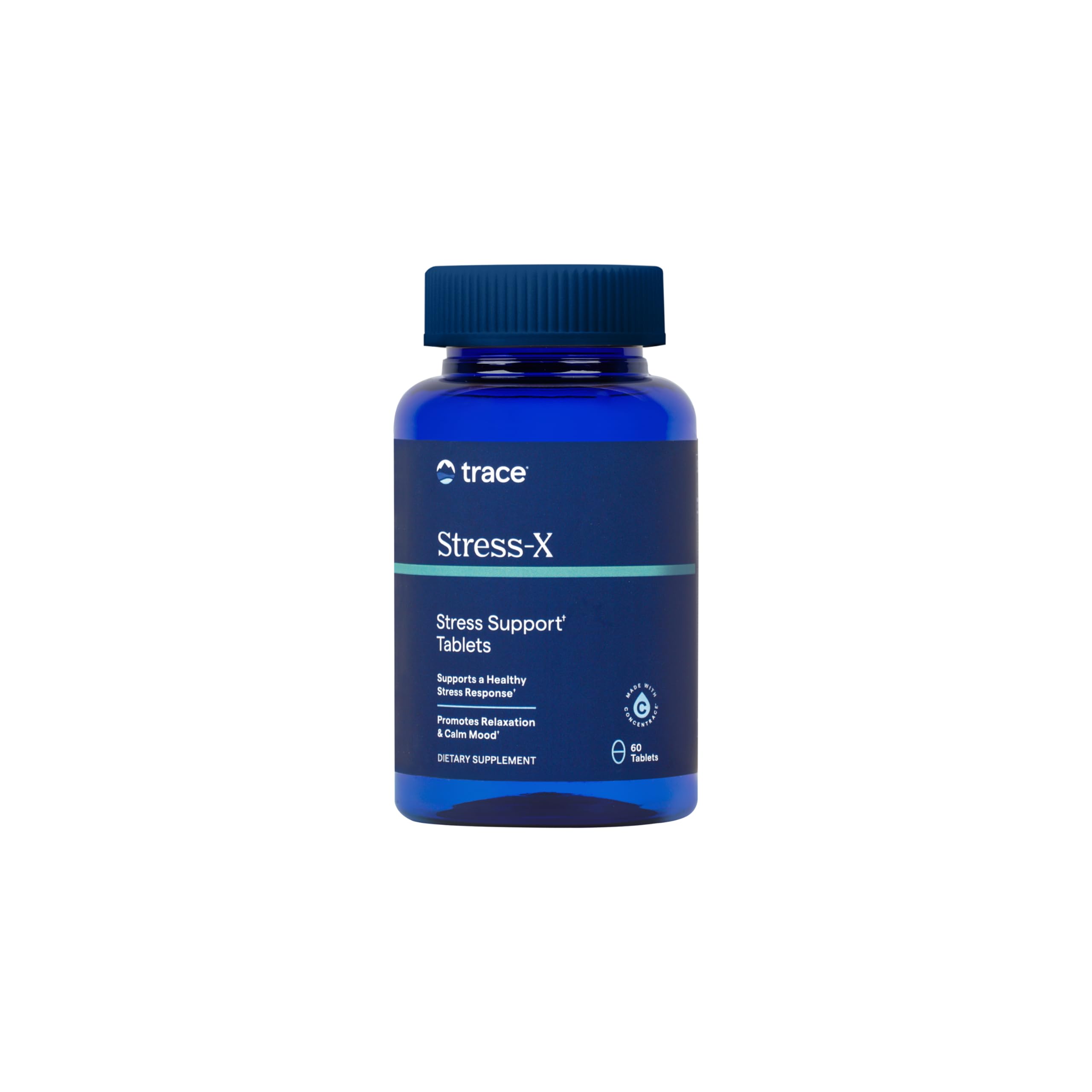 Stress-X Magnesium Dietary Supplement with Trace Minerals & Vitamins - Sleep Health Support - 60 Tablets