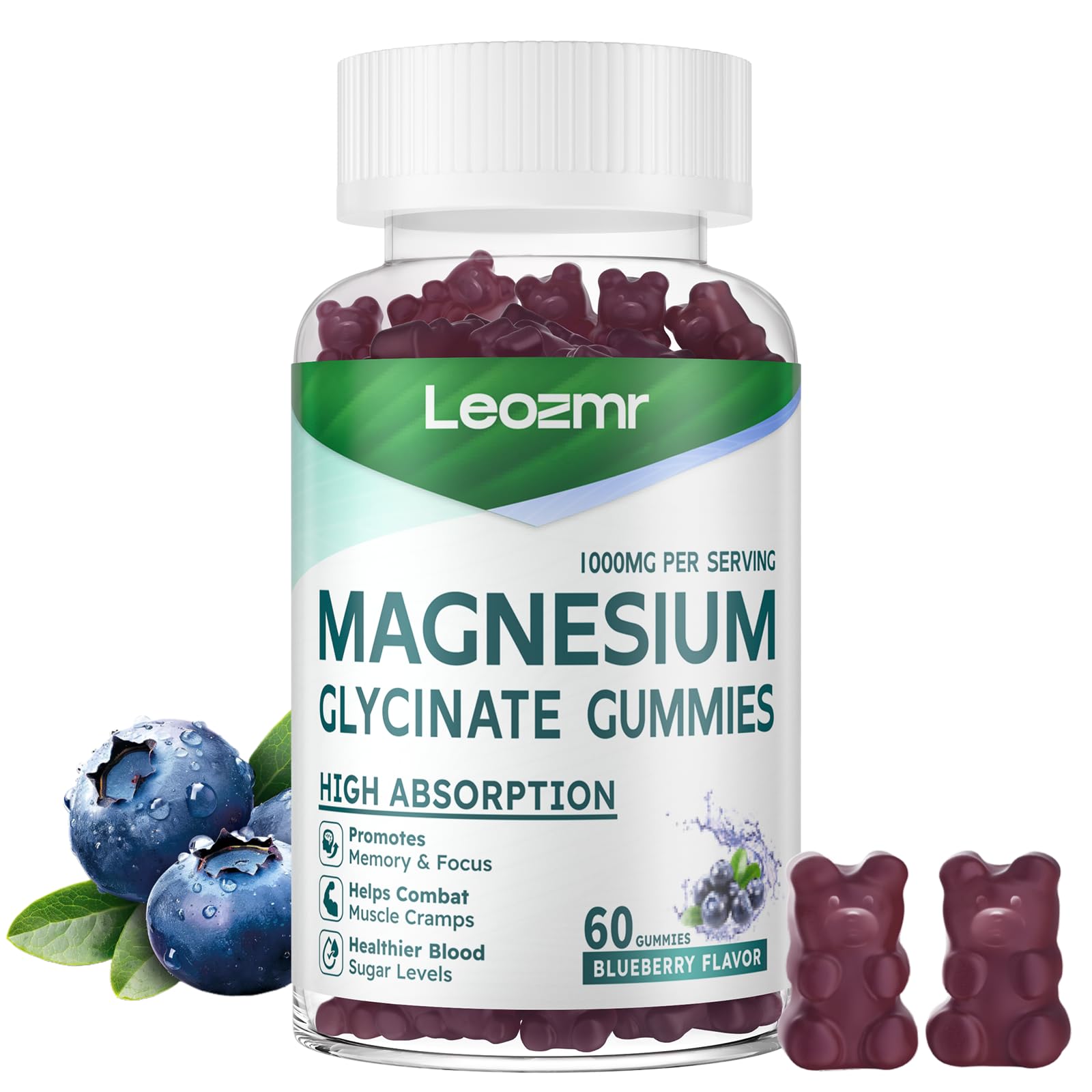 Sugar Free Magnesium Glycinate Gummies 1000mg with Vitamin D & B6 for Calm Mood & Sleep Support
| Magnesium Potassium S